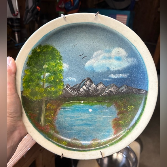 Vintage decorative mountain scene plate - Picture 4 of 5